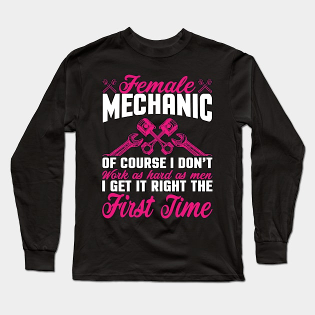 Female Mechanic I Engineer I Craftswoman Long Sleeve T-Shirt by Shirtjaeger